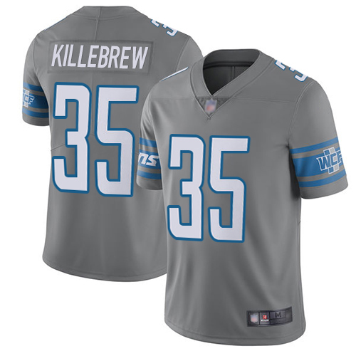 Detroit Lions Limited Steel Men Miles Killebrew Jersey NFL Football 35 Rush Vapor Untouchable